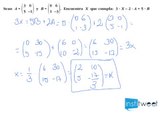 Operaciones de matrices con ecuaciones. Bachillerato