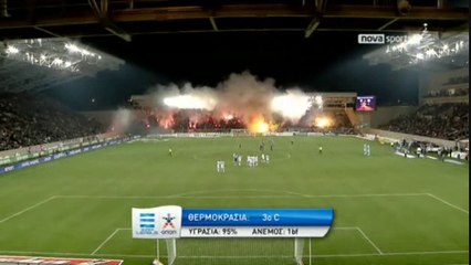 15η ΑΕΛ-Ολυμπιακός 2010-11 Ατμόσφαιρα πριν την έναρξη