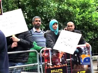 UK Protest for Hamid Mir-27 April 2014