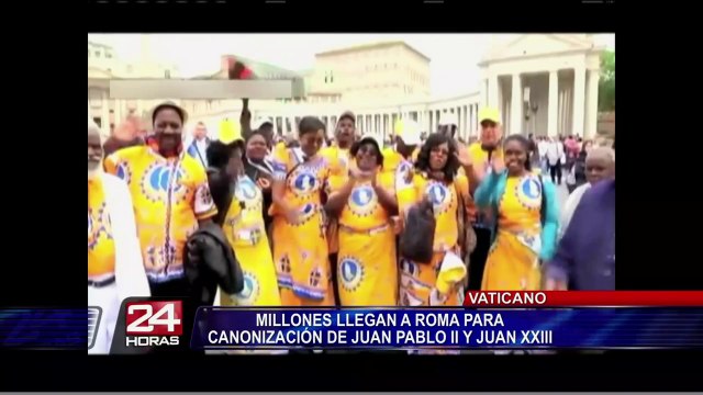 Millones de fieles llegaron a Roma por canonización de Juan Pablo II y Juan XXIII