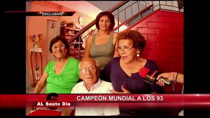 Campeón mundial a los 93: la increíble fuerza de Don Eugenio Mejía (1/2)