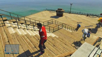 GTA 5 Online Funny Moments - BMX Bike Fun, Wack-a-Bike Mini Game, Chipotle! (Gmod Transition Goof!)