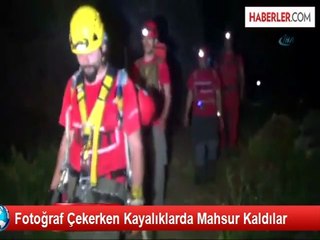Fotoğraf Çekerken Kayalıklarda Mahsur Kaldılar