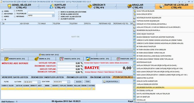 BSR Ön Muhasebe Programı - Program Kurulumu -