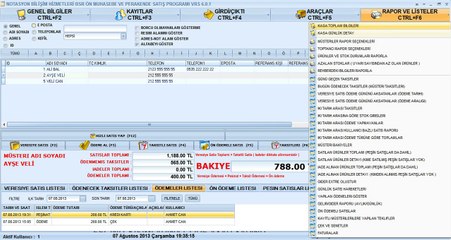 BSR Ön Muhasebe Programı -  Taksitli Satış -