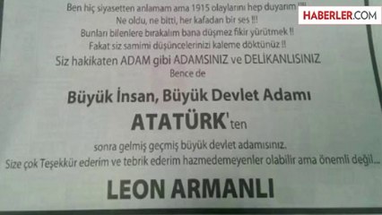 Ermeni İş Adamından Başbakan'a Teşekkür İlanı