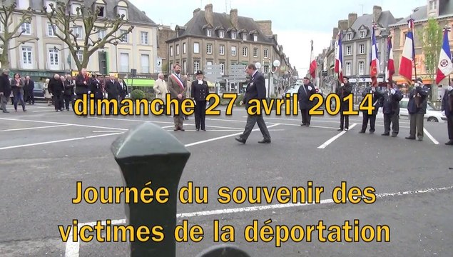 27 avril 2014 journée de la déportation à Avranches : recueillement place Littré