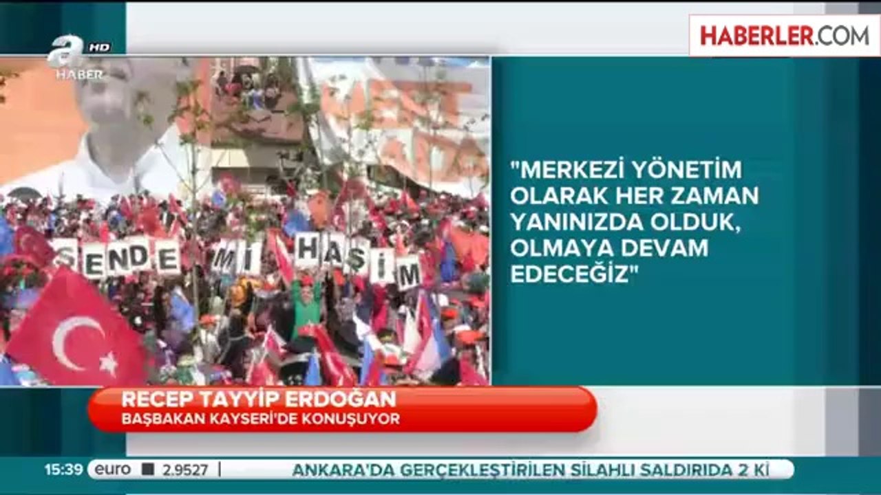 Erdoğan Kayseri'de Konuşurken Dikkat Çeken Pankart