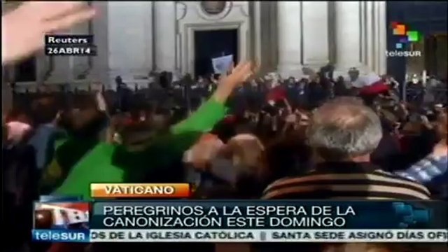 Fieles llenaron El Vativano en la canonización de Juan XXIII y JP II