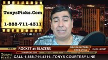 NBA Game 4 Pick Prediction Portland Trailblazers vs. Houston Rockets Odds Playoff Preview 4-27-2014