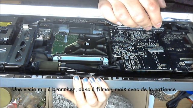 iMac 2009 27 pouces remontage branchement de l'écran