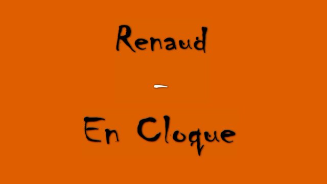 Renaud - En Cloque - Piano Solo