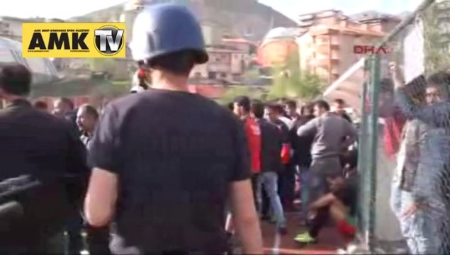 Hakkari'de amatör maçta olaylar çıktı