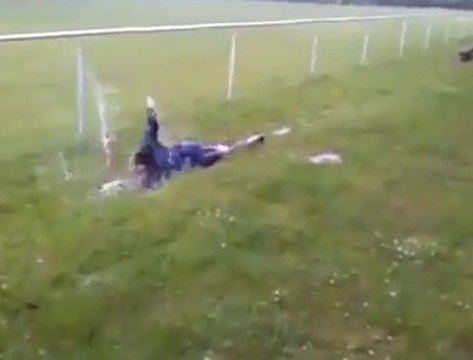 Crazy guys swimming in the mud!