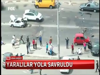 Aşırı hızın sonu böyle oldu yola savruldular