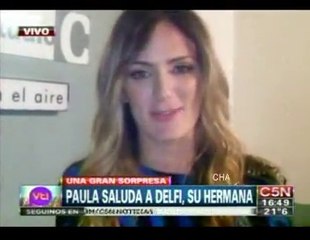Paula le envía un mensaje a Delfi en Viva la Tarde - 27 de Abril