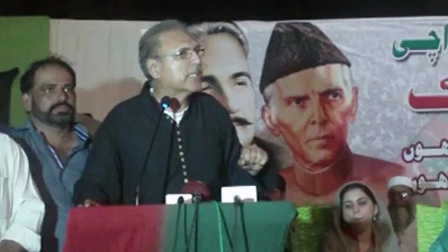 PTI MNA (NA-250) Dr.Arif Alvi delivering speech at PTI 18th Anniversary in Karachi Convention