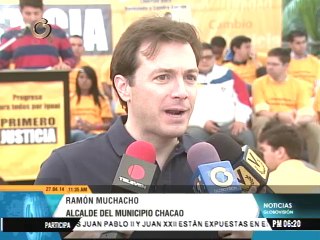 Ramón Muchacho: Los jóvenes deben entender que el camino no es la violencia
