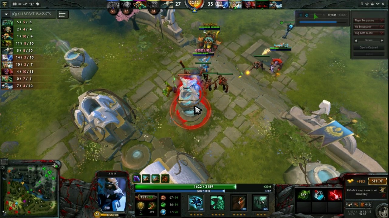 Dota 2 Gameplay: Zeus Ability Draft (Tide Ult Carry)
