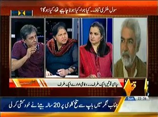 Ayesha Siddiqa, Ejaz Haider on Civil Military Relations in Pakistan with Nasim Zehra (Hum Sub 27 Apr 2014)