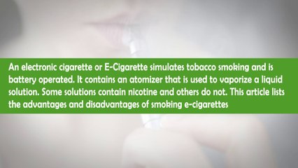 Do’s and don’ts of Smoking E-cigarettes