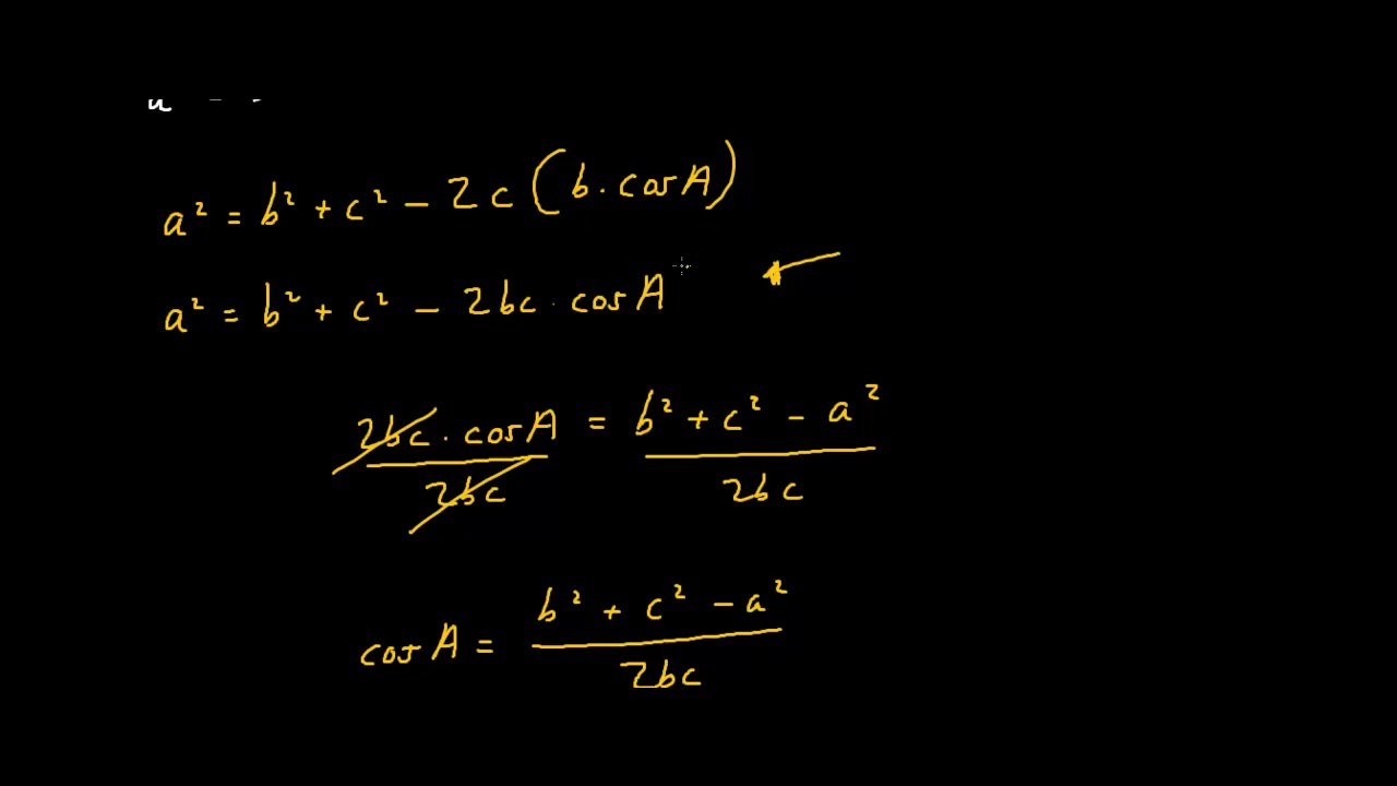 Cosine Rule Proof Simplified