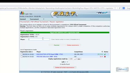 FAST 8-Registration Players