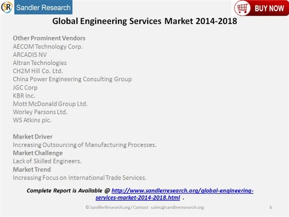 Global Engineering Services Market Vendor Landscape and a Detailed Analysis