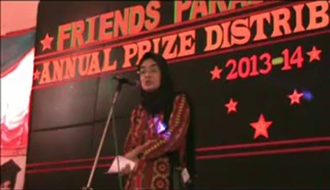 Dr.Fowzia Speech at Friend Paradise Secondary School annual prize distribution ceremony