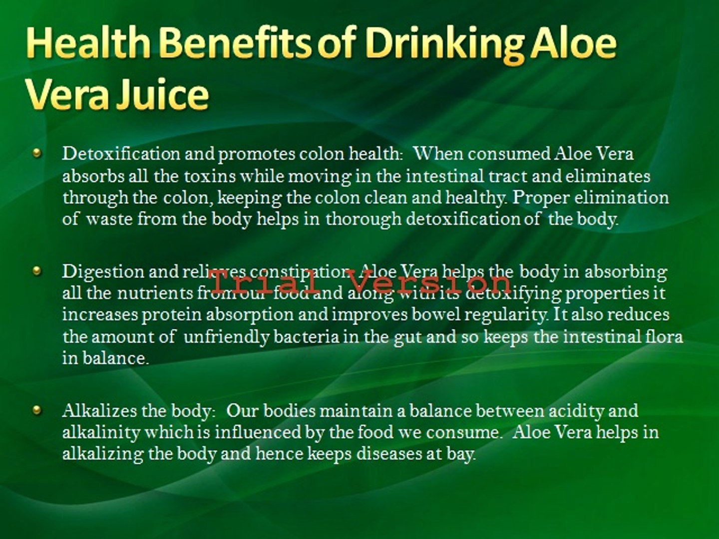 Top 12 Health Benefits of Aloe Vera Juice - video Dailymotion