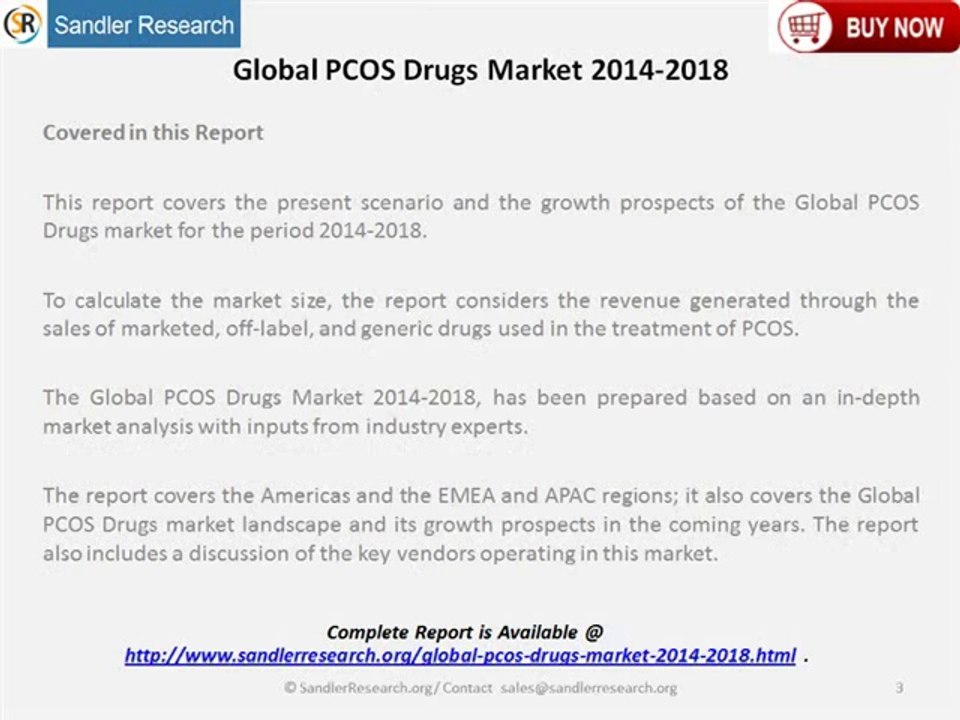 2018 Global PCOS Drugs Market Analysis for the Americas, EMEA and APAC Regions
