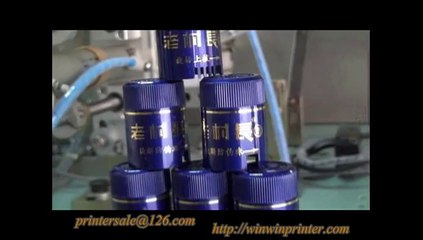 auto wine cap hot stamping printer machine with registration