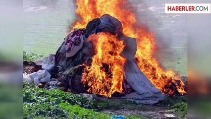 Suriyeli Mültecilerin Çadırlarını Yaktılar