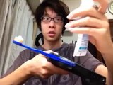 Japanese washed teeth with airsoft gun