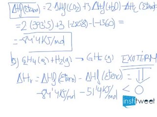 Calcular entalpía y calor quimica 2º bachillerato