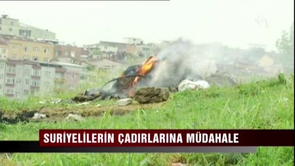 Suriyelilerin çadırları yakıldı - Canlı Gaste