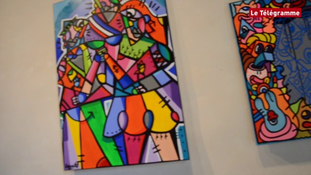 Quimper Expo au Prieuré : graffiti sur vieilles pierres