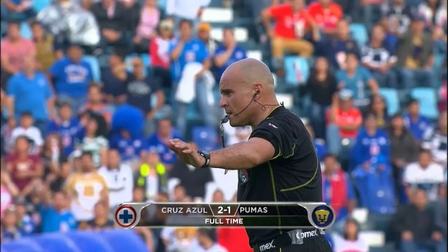 Liga MX: Cruz Azul 2-1 Pumas UNAM