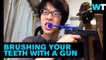 Toothbrush Gun Demo From Japan Makes Our Day | What's Trending Now
