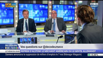 Reprise d’Alstom: le groupe va-t-il choisir le méchant américain ou le gentil allemand ?, dans Les Décodeurs de l'éco - 28/04 4/5