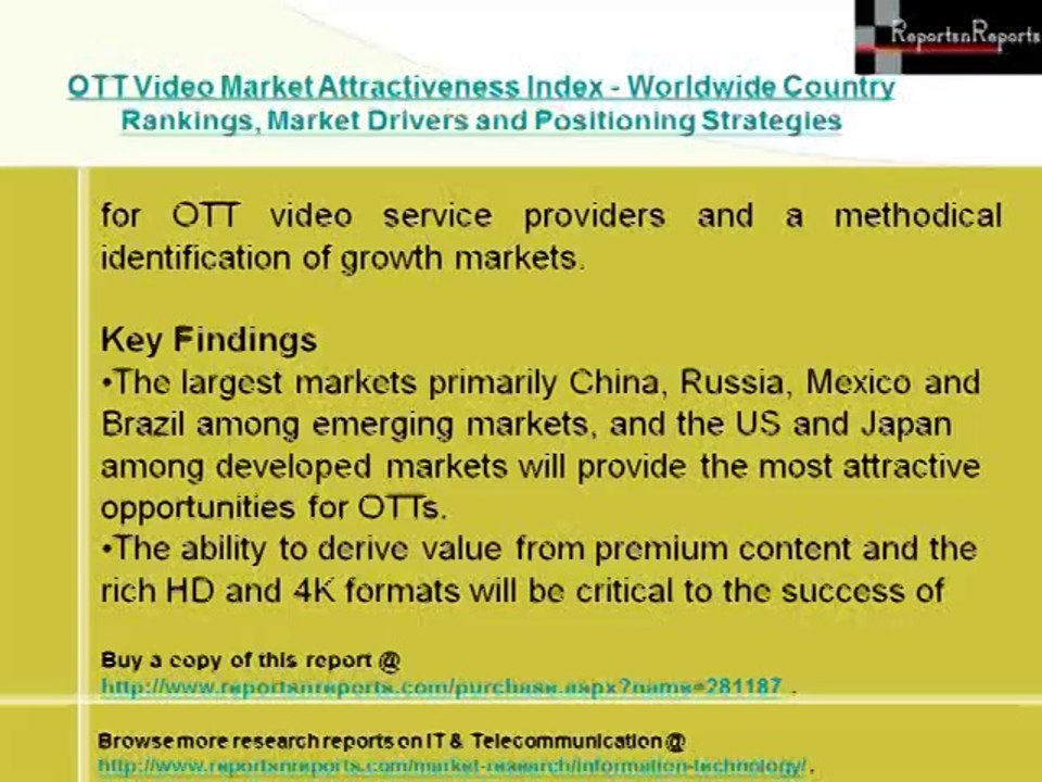 OTT video, pricing models and service providers