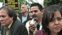 London Journalists protest against murder attempt on Journalist Hamid Mir in Karachi