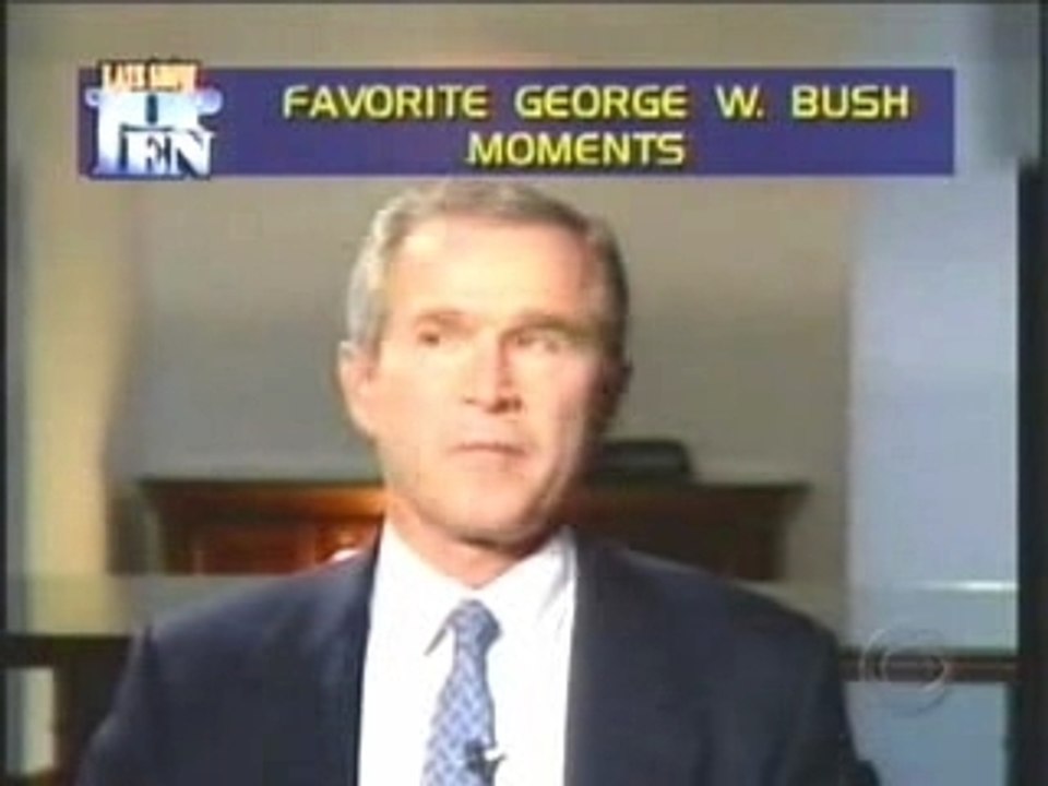 letterman top10 bush moments