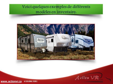 Roulottes à vendre à Québec St-Nicolas - Action VR