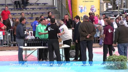Remise des récompenses, Gentleman Bouliste, Bagnols sur Cèze 2014