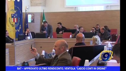 BAT | Approvato ultimo rendiconto, Ventola: "lascio conti in ordine"