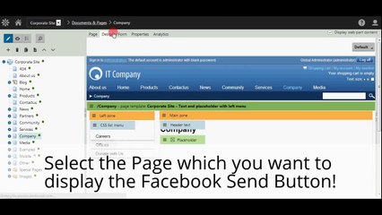 Adding Facebook Send Button in Kentico 8