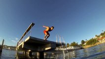 Fishing and swimming in watsons bay, sydney