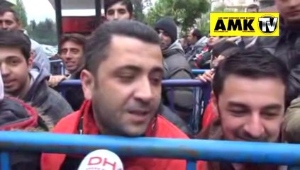 Es es taraftarı saatlerce kuyrukta bekledi