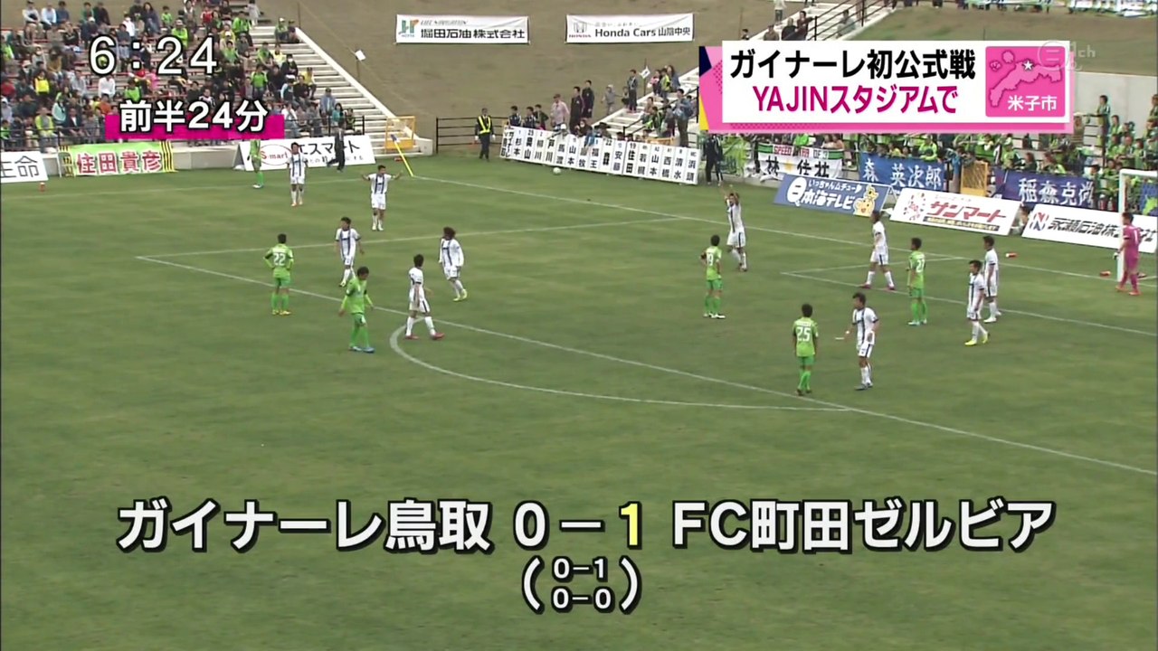 ＹＡＪＩＮスタジアムでガイナーレ初公式戦
